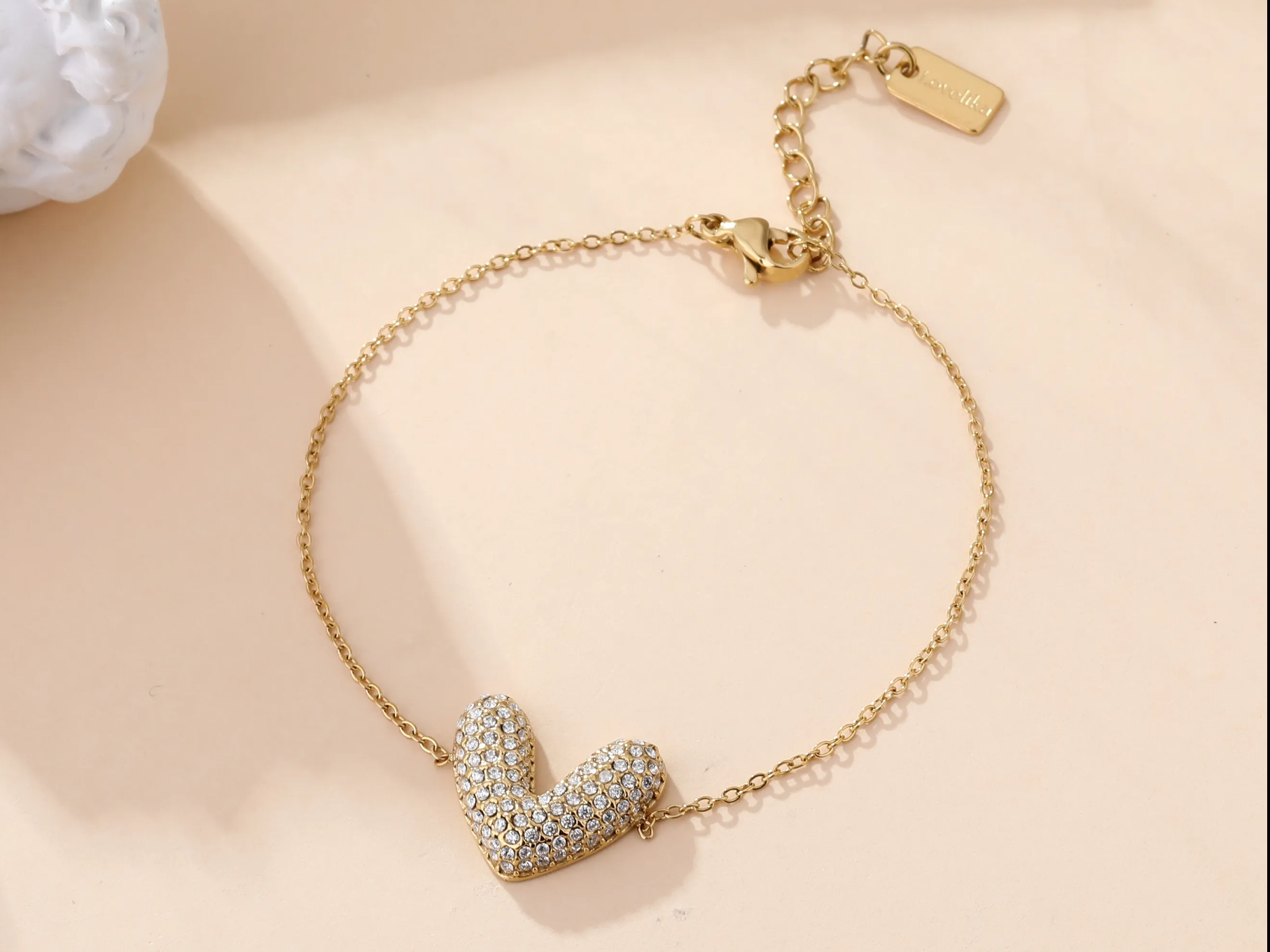 Bracelet coeur strass