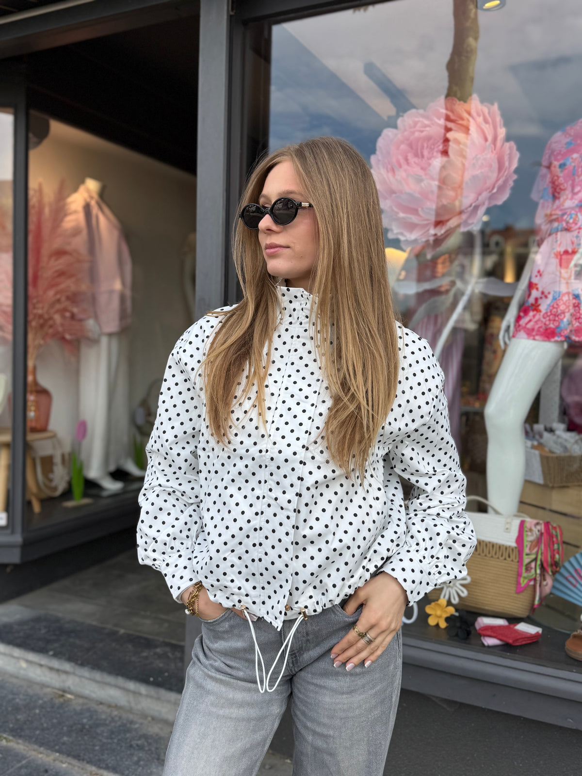 Veste à pois