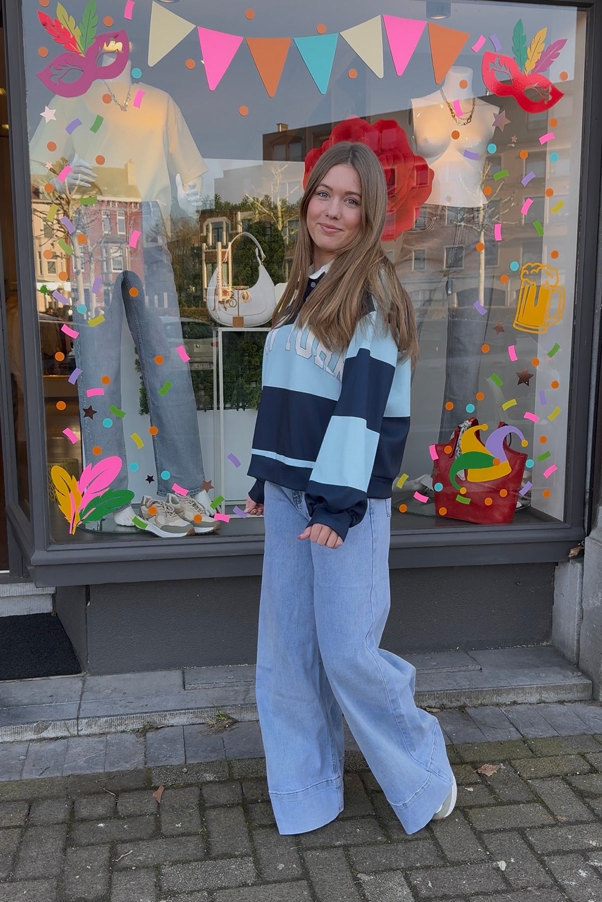 Le sweat ligné New York