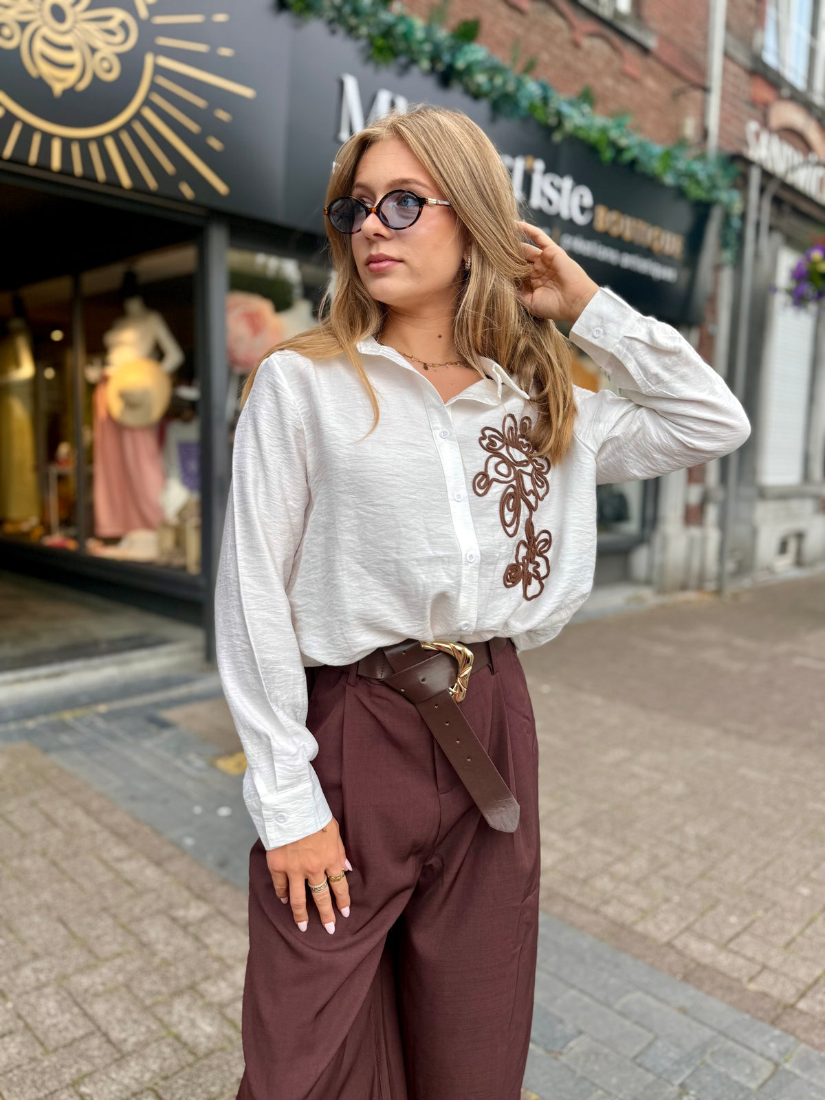 Chemise brodée