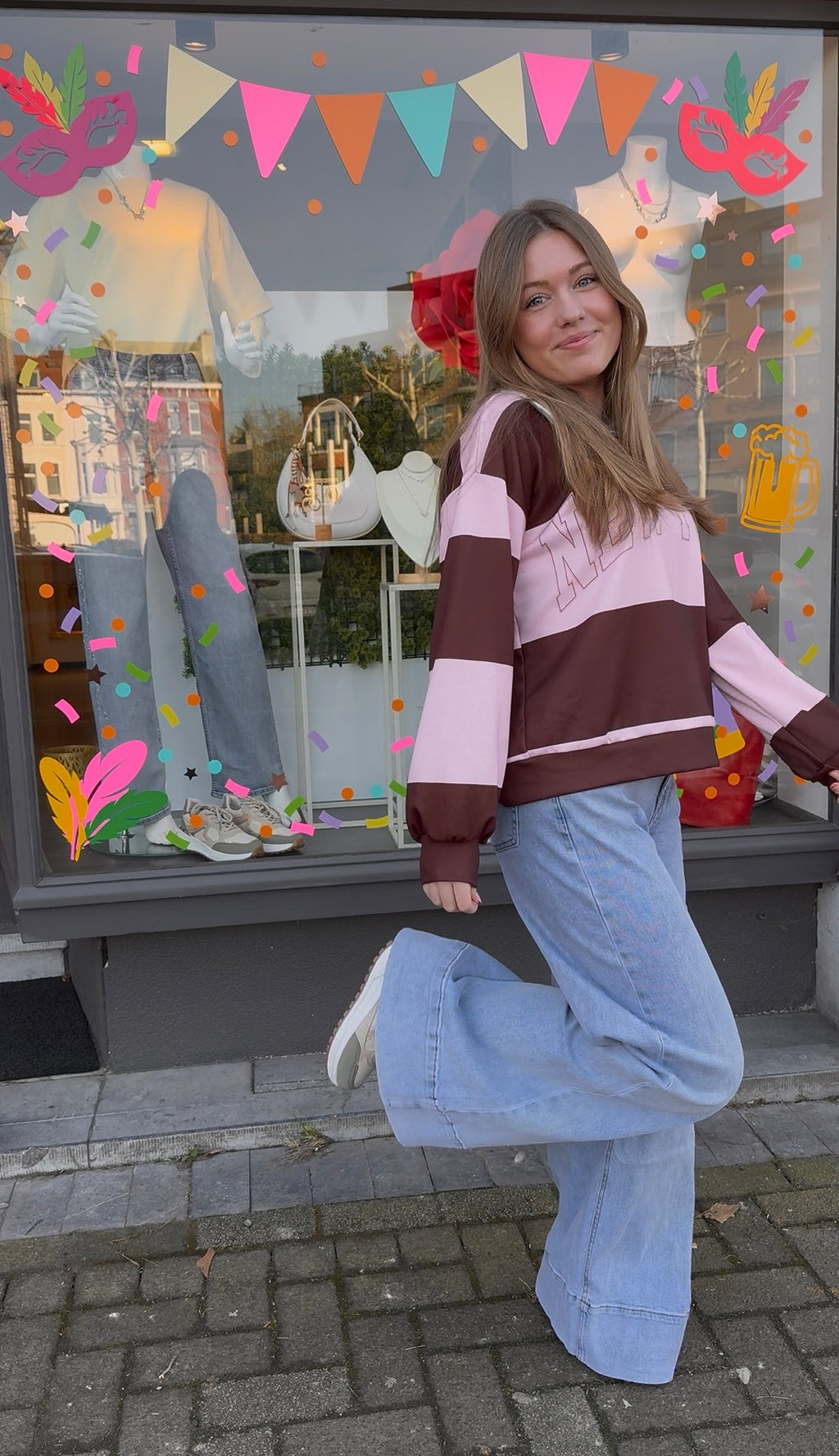 Le sweat ligné New York